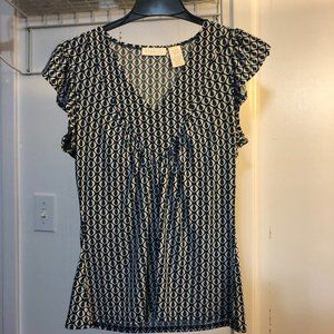 Worthington Vneck Short Sleeve Blouse